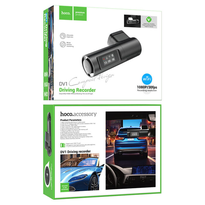 Starktech CAMARA PARA AUTO HOCO DV1 DRIVING RECORDER WIFI - StarkTech