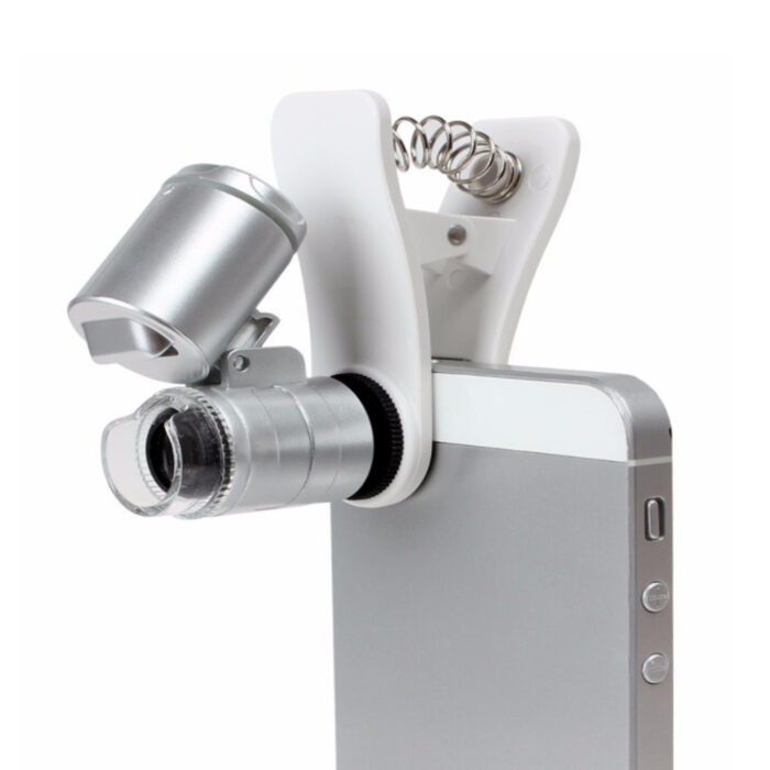 Starktech MICROSCOPIO 60X CON LUZ UV/BLANCA CON CLIP PARA CELULAR - StarkTech